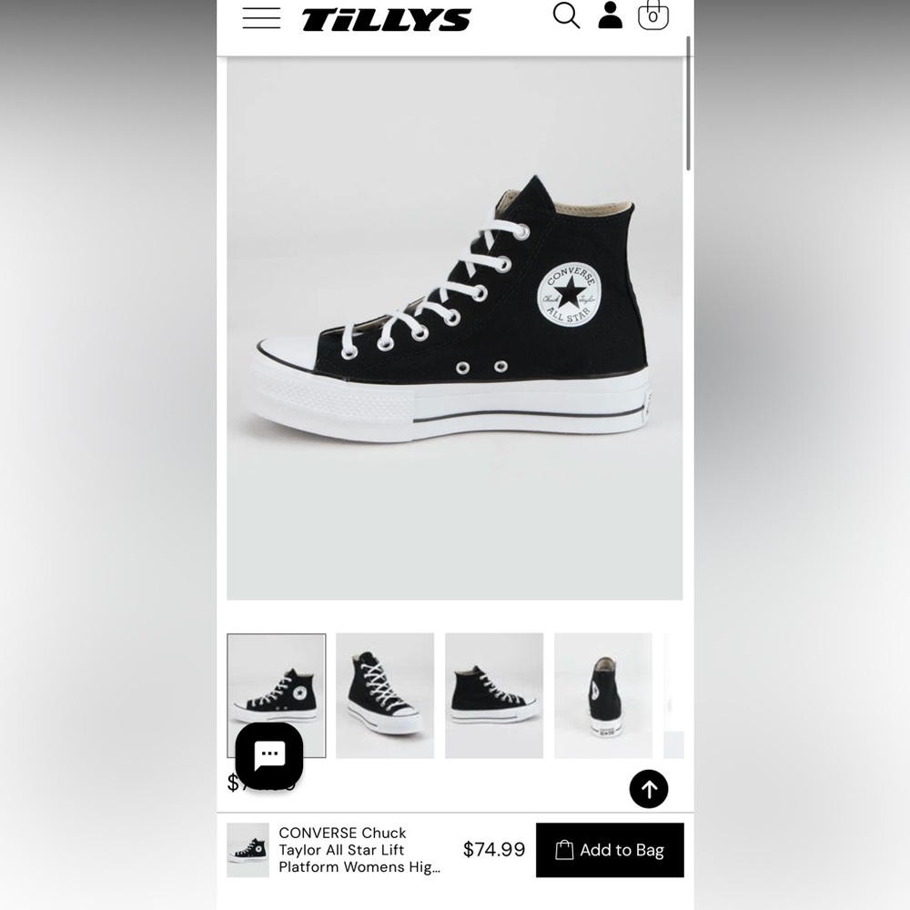 Converse High Top Platform Women’s US 8